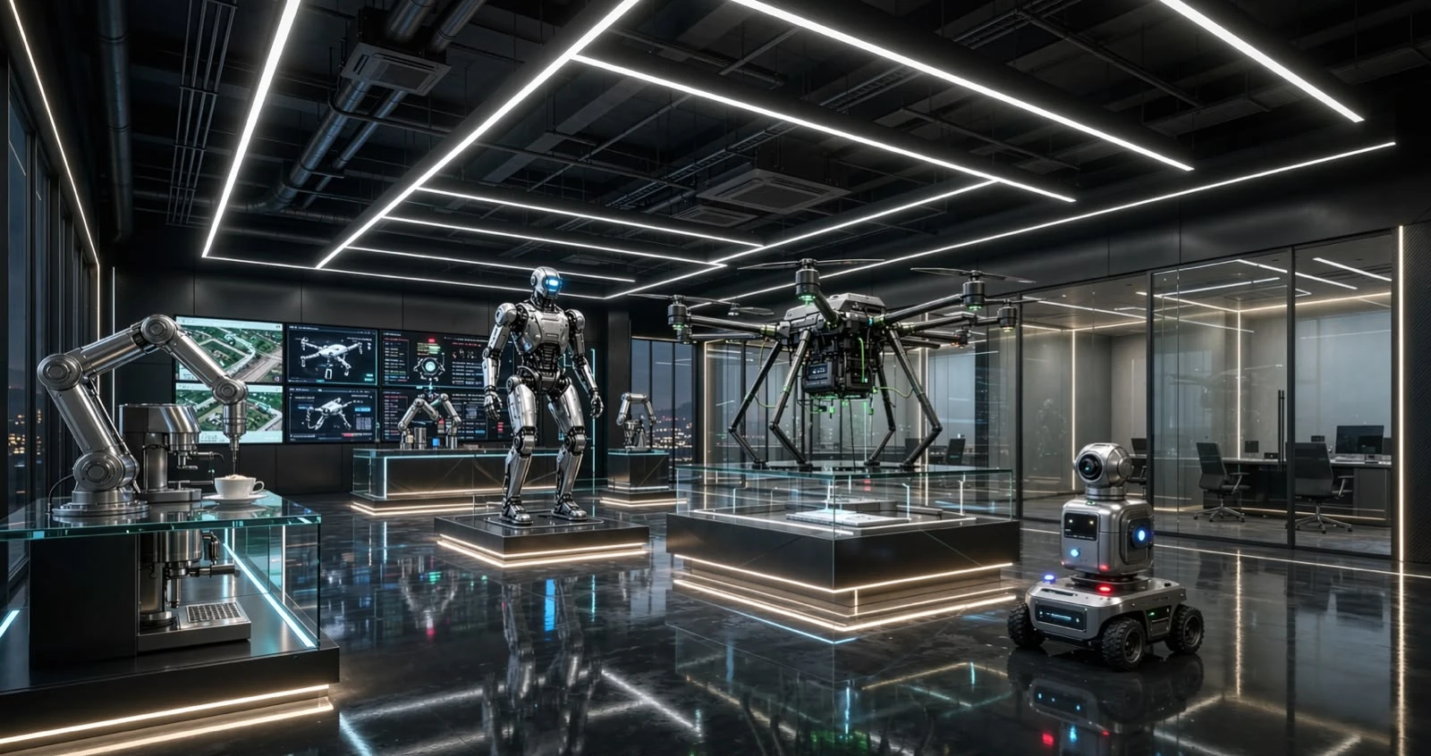 Robotics and aerial systems display space